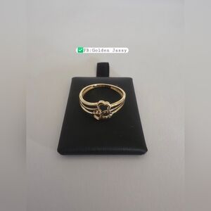 18K Gold Heart Ring 6.5